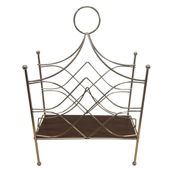 vintage Other - Vintage mid century modern wire magazine rack record Holder Hollywood Regency